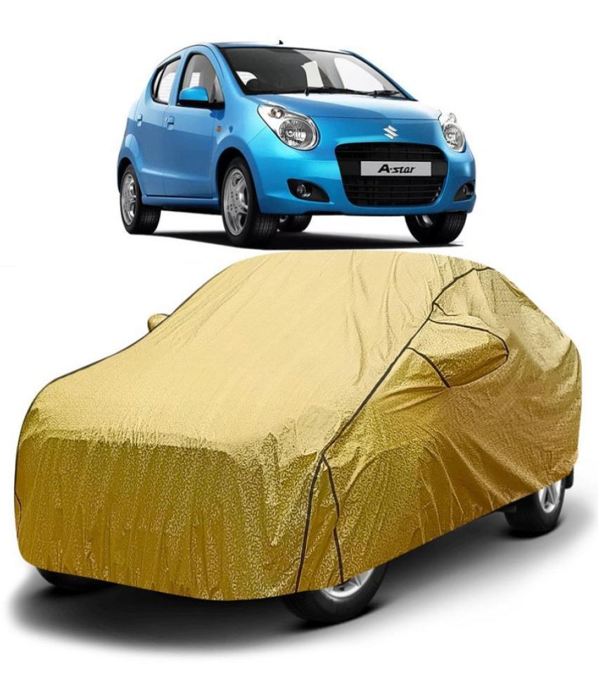     			GOLDKARTZ Car Body Cover for Maruti Suzuki A-Star With Mirror Pocket ( Pack of 1 ) , Golden