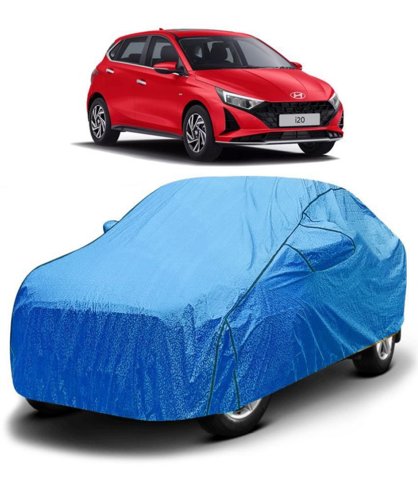     			GOLDKARTZ Car Body Cover for Hyundai i20 With Mirror Pocket ( Pack of 1 ) , Blue