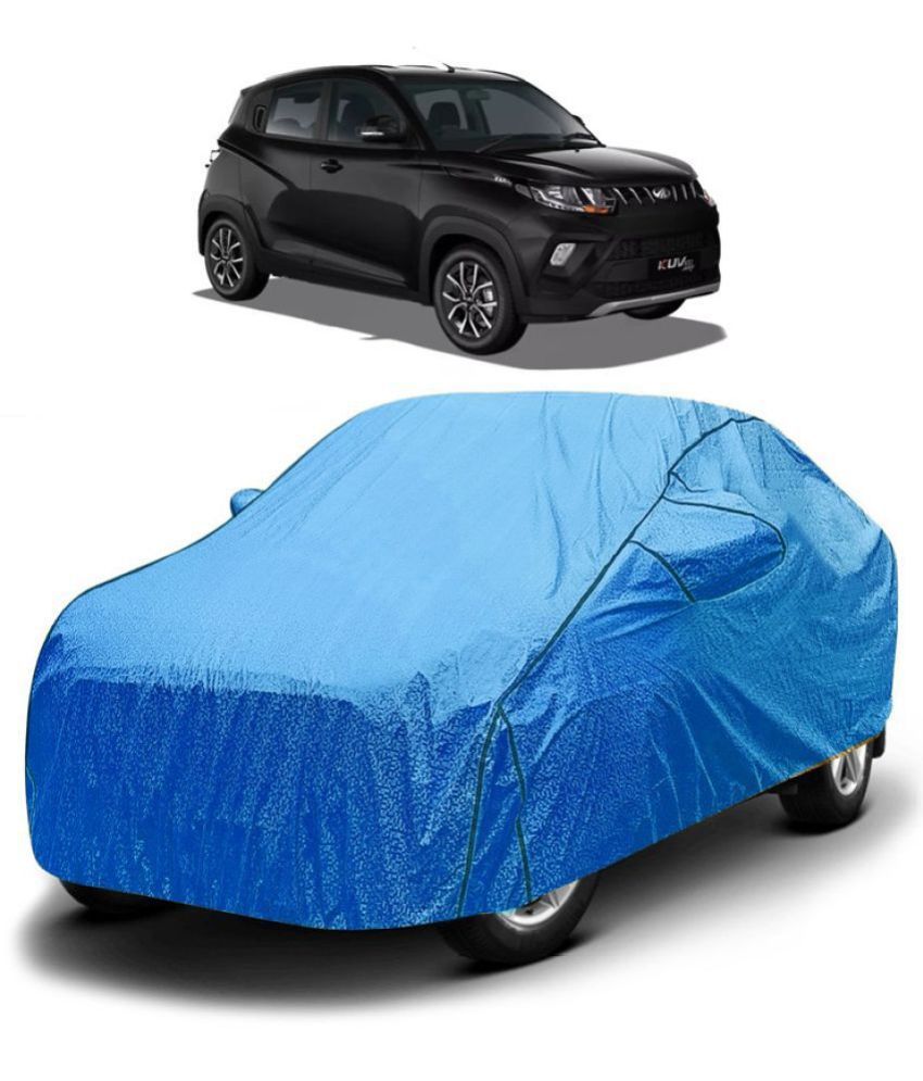     			GOLDKARTZ Car Body Cover for Mahindra KUV 1OO With Mirror Pocket ( Pack of 1 ) , Blue