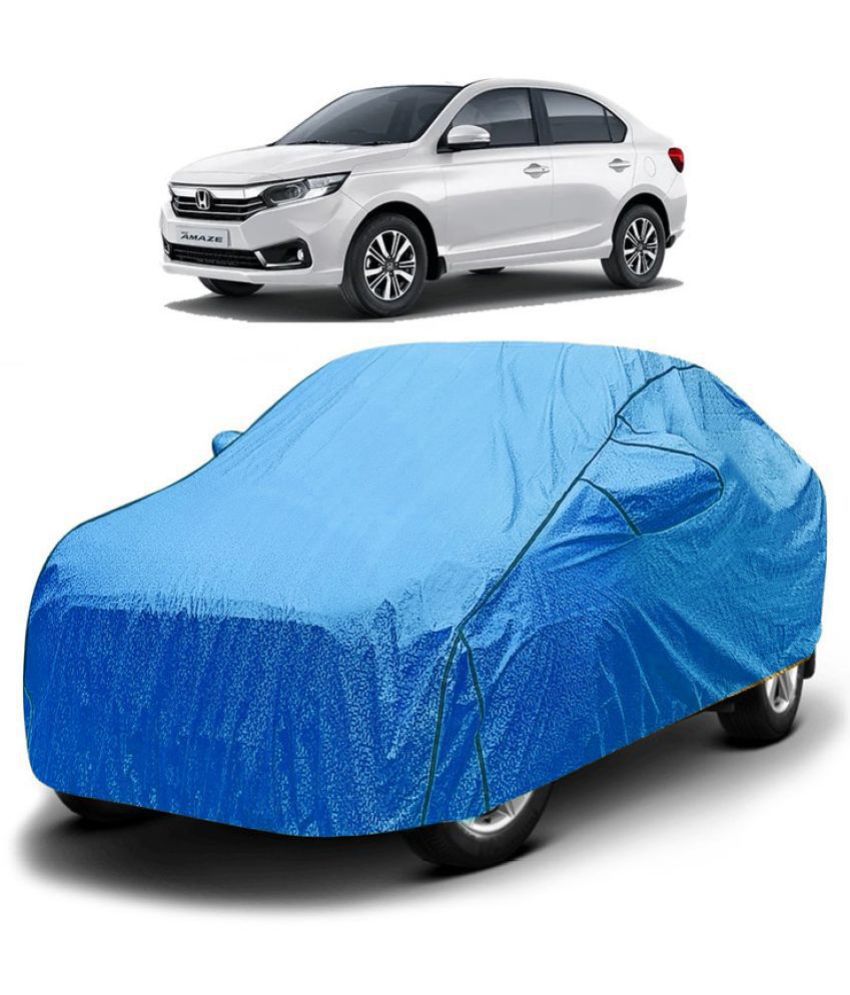     			GOLDKARTZ Car Body Cover for Honda Amaze With Mirror Pocket ( Pack of 1 ) , Blue
