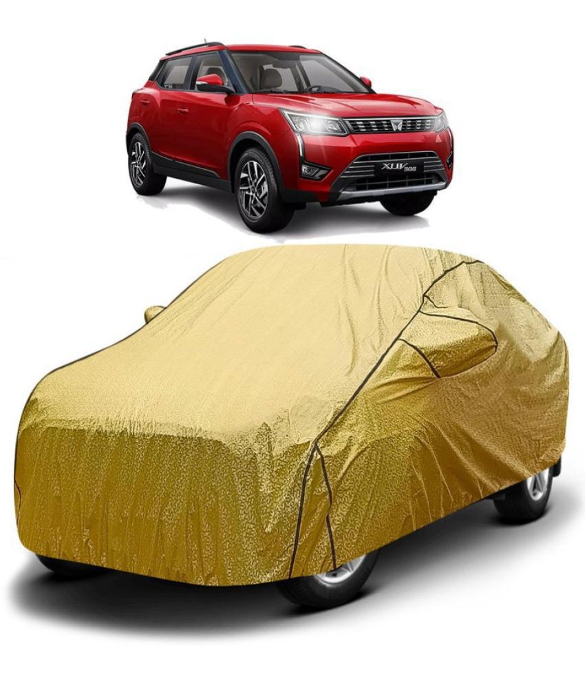     			GOLDKARTZ Car Body Cover for Mahindra XUV300 With Mirror Pocket ( Pack of 1 ) , Golden