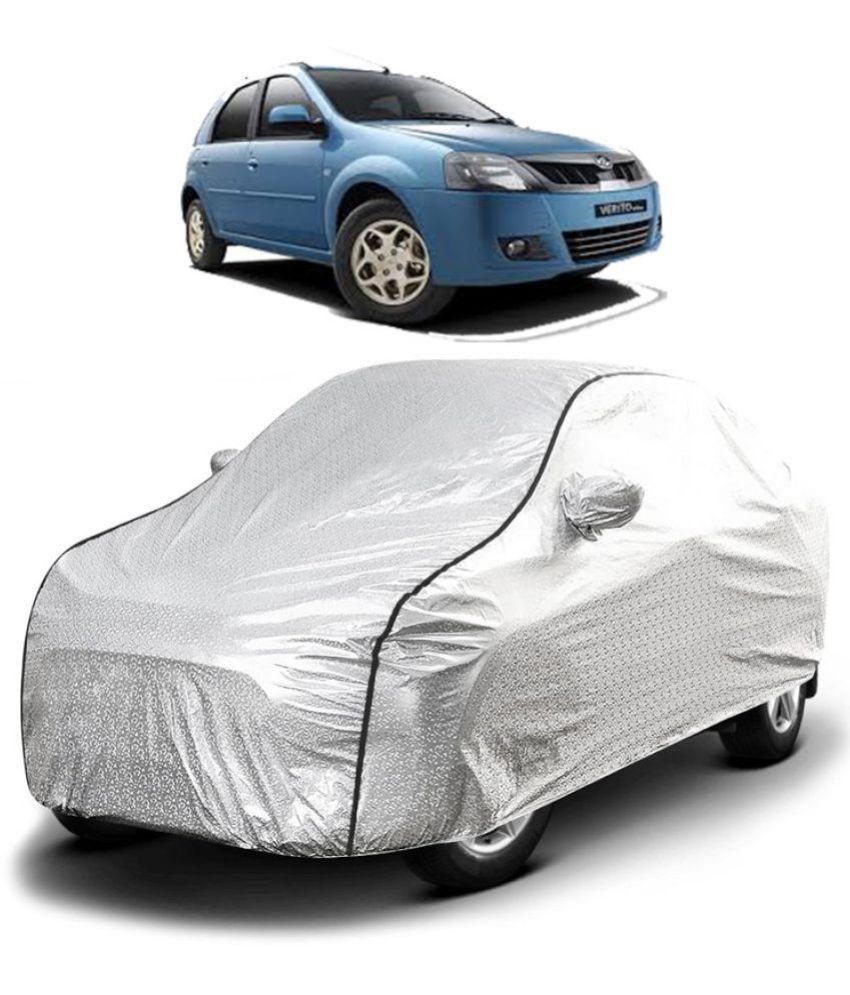     			GOLDKARTZ Car Body Cover for Mahindra Verito With Mirror Pocket ( Pack of 1 ) , Silver