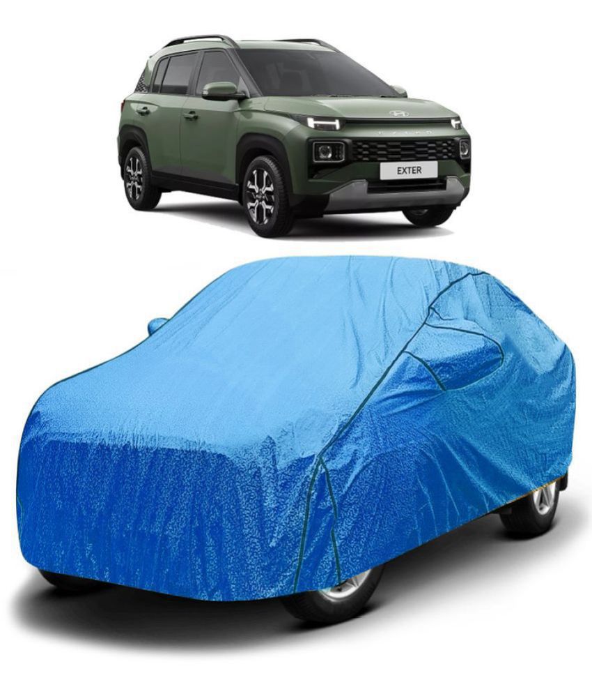     			GOLDKARTZ Car Body Cover for Hyundai All Car Models With Mirror Pocket ( Pack of 1 ) , Blue