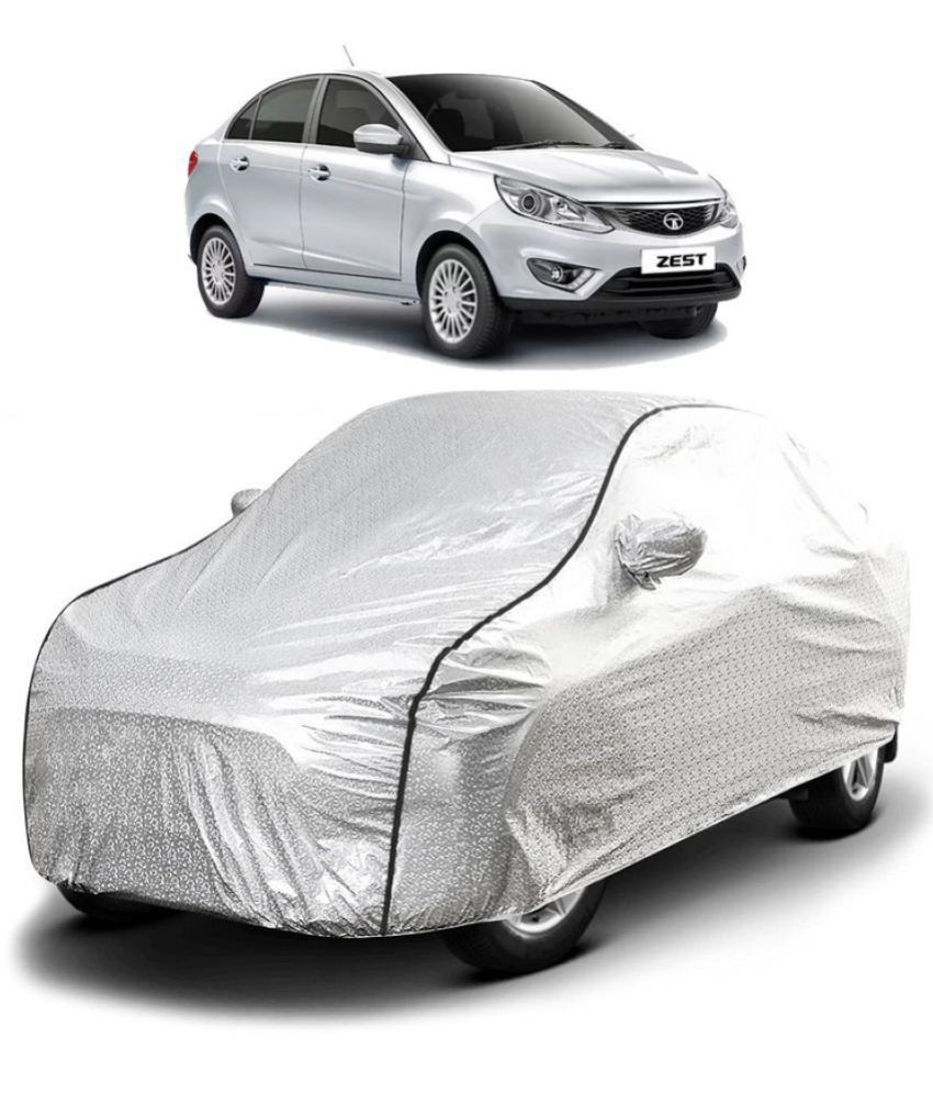     			GOLDKARTZ Car Body Cover for Tata Zest With Mirror Pocket ( Pack of 1 ) , Silver