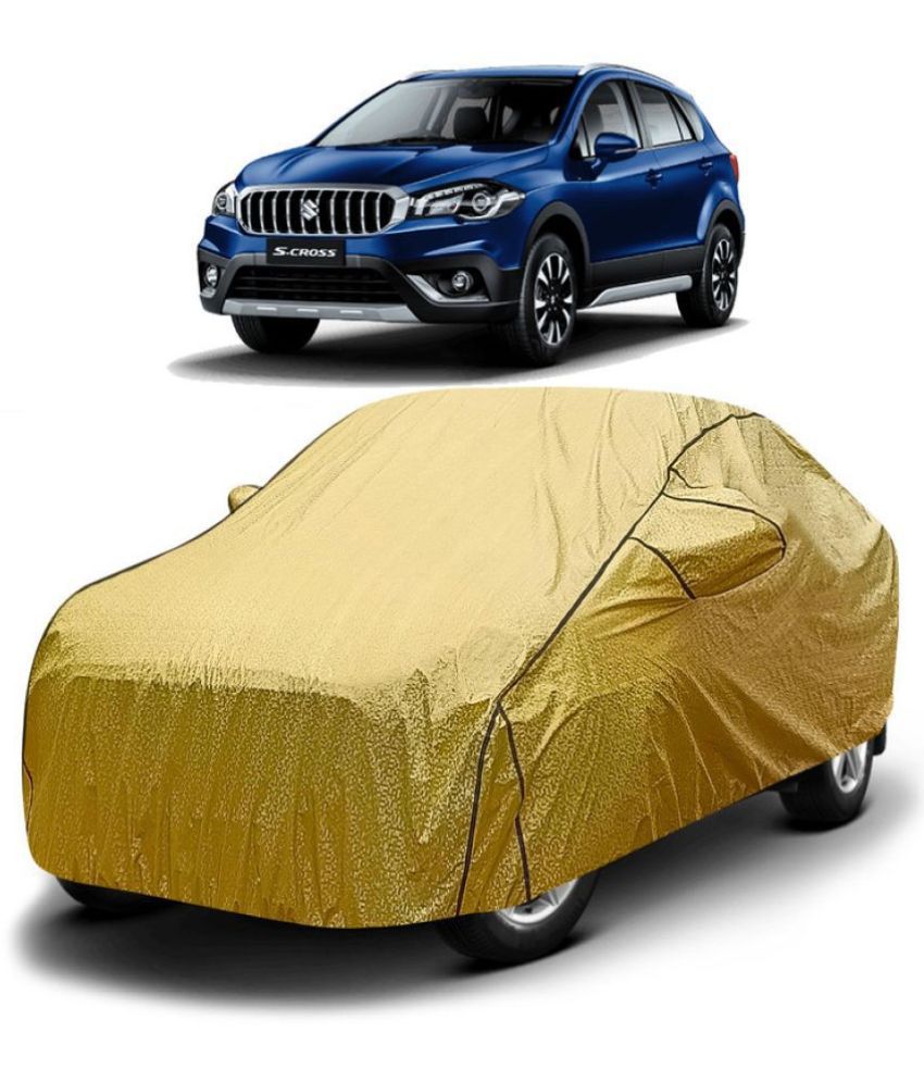     			GOLDKARTZ Car Body Cover for Maruti Suzuki S-Cross With Mirror Pocket ( Pack of 1 ) , Golden