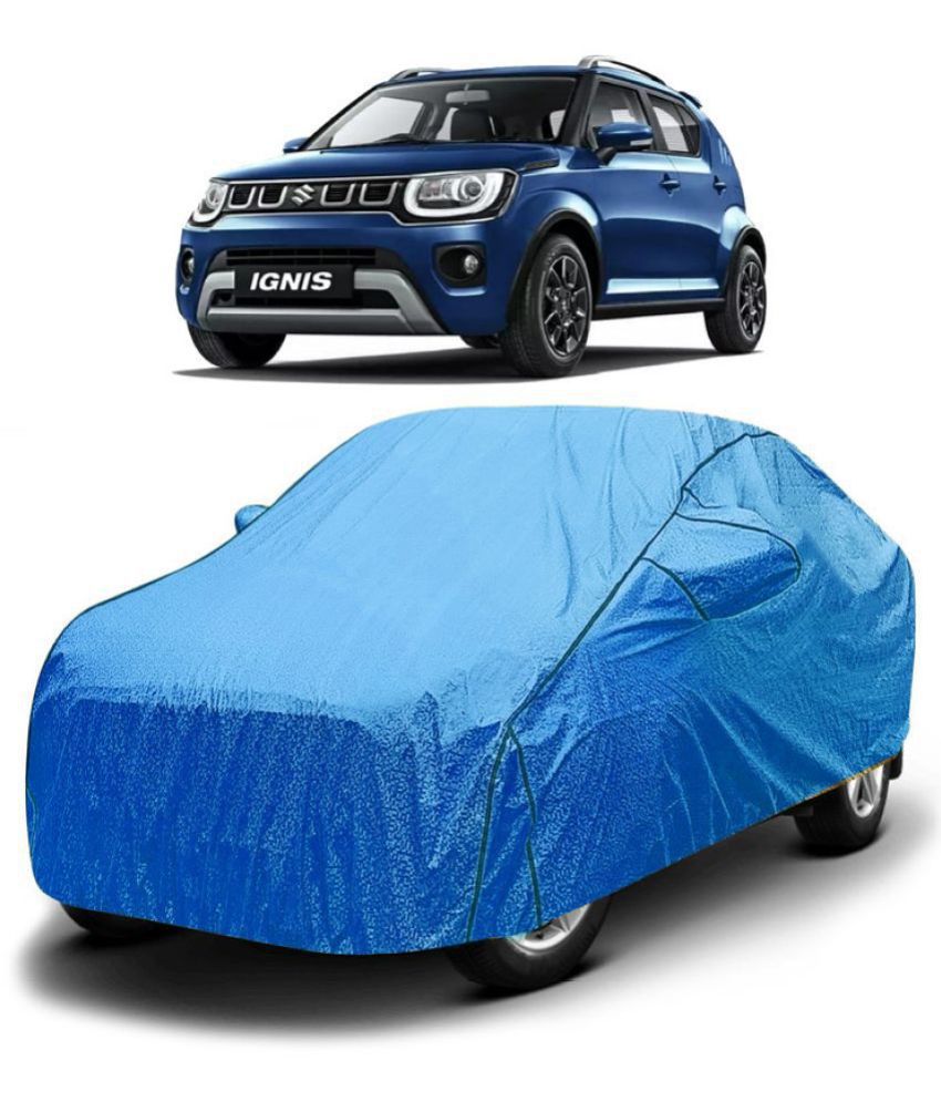     			GOLDKARTZ Car Body Cover for Maruti Suzuki Ignis With Mirror Pocket ( Pack of 1 ) , Blue
