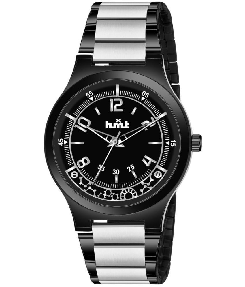     			HMXT Silver Stainless Steel Analog Men's Watch