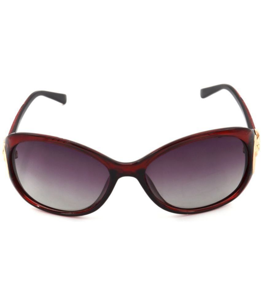     			Hrinkar Red Oversized Sunglasses ( Pack of 1 )