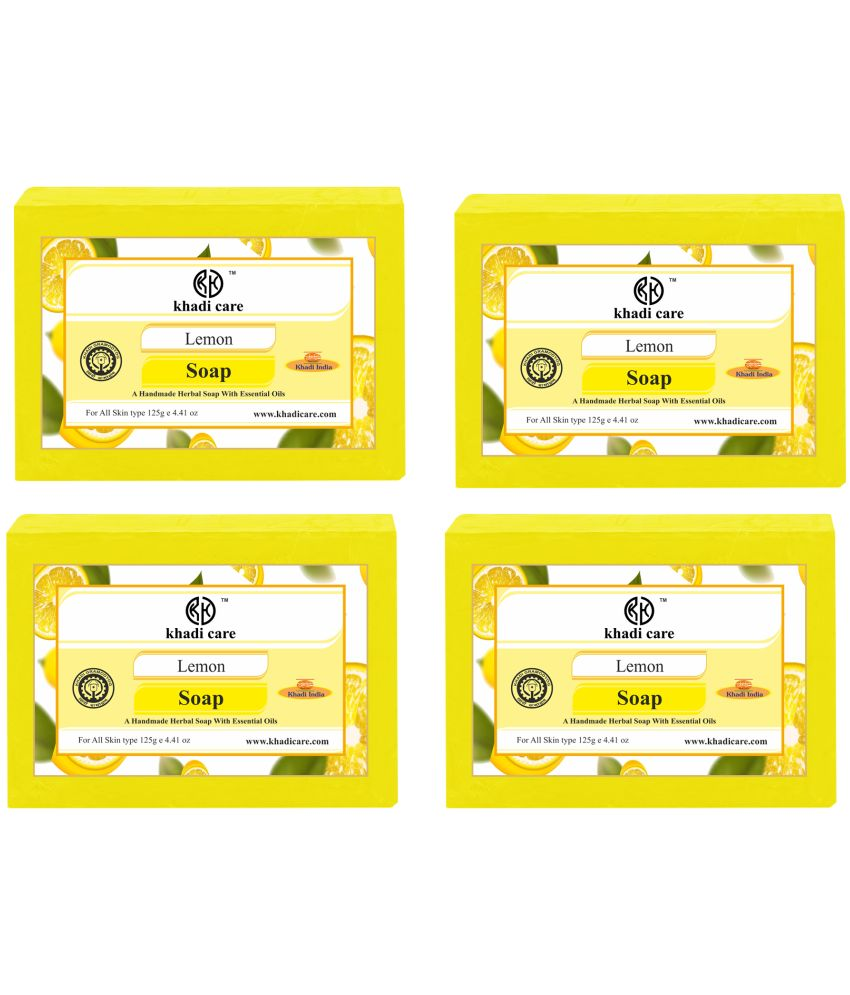     			Khadi Care Herbal Lemon Soap (125g Each) Pack of 4