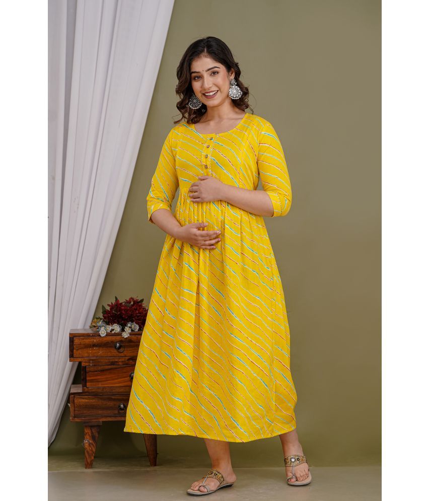     			Nevisha Style Multi Color Cotton Maternity Kurta Pack of 2