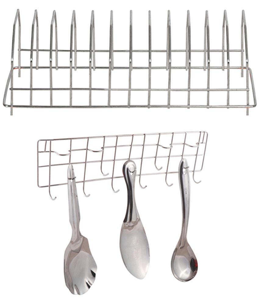     			OC9 Silver Stainless Steel Dish Racks ( Pack of 2 )