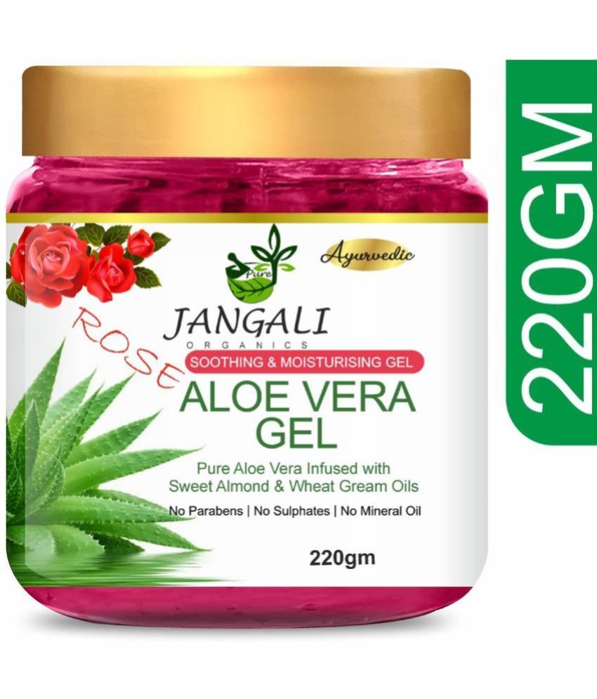     			PURE Jangali ORGANICS 100% PURE Rose Aloe Vera Gel for Beautiful Skin & Hair 220G