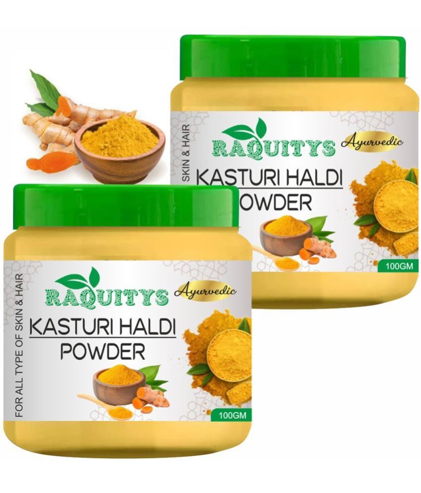     			RAQUITYS Wild Turmeric Face Pack Powder / Kasturi Manjal / Haldi 200GM