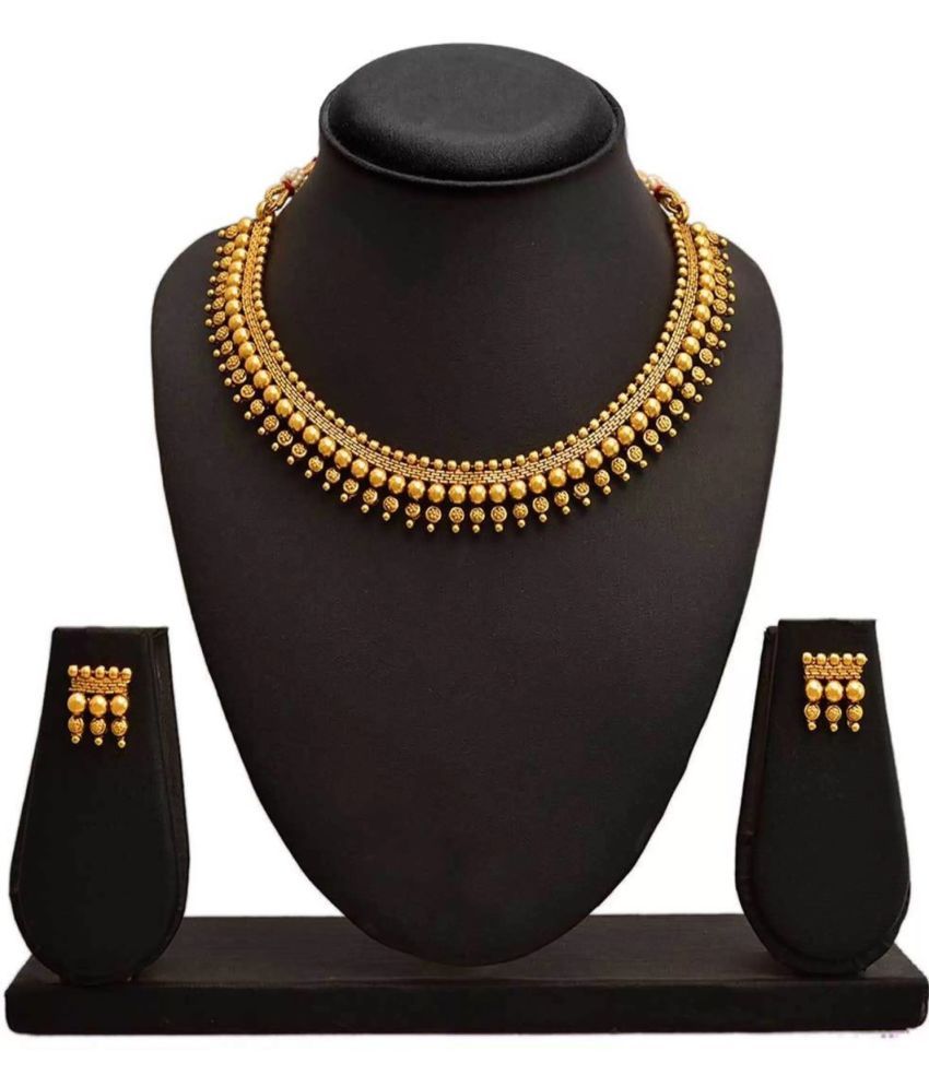     			ROFARWORD Gold Brass Necklace Set ( Pack of 1 )