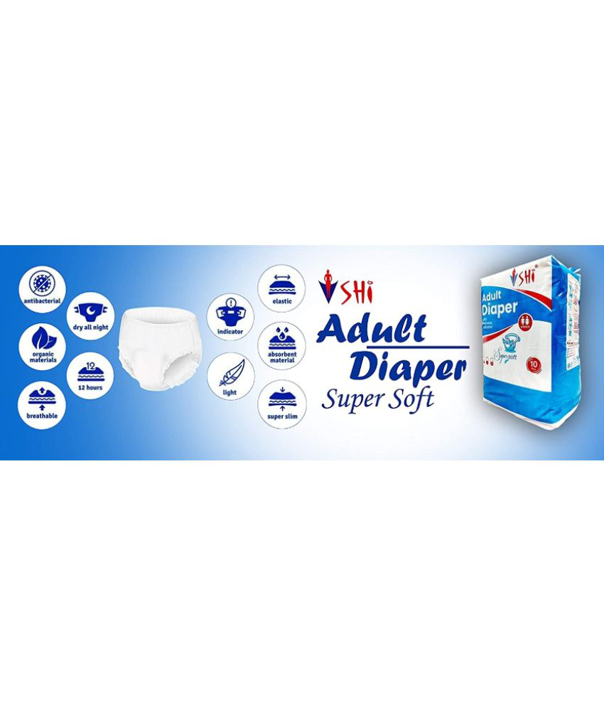    			Shi Super Soft Adult Diaper (Tape Style) XL-10 Pcs