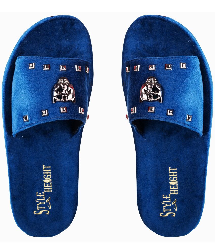     			Style Height Blue Men's Slide Flip Flop