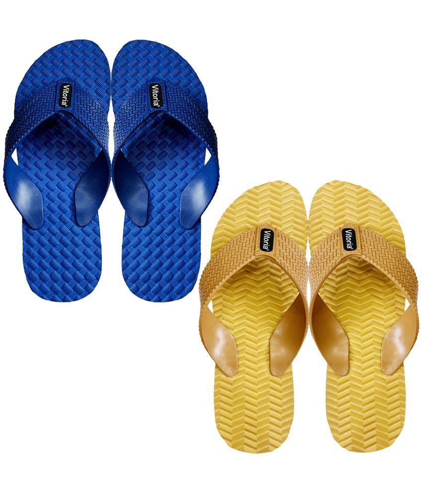     			vitoria Yellow Men's Thong Flip Flop