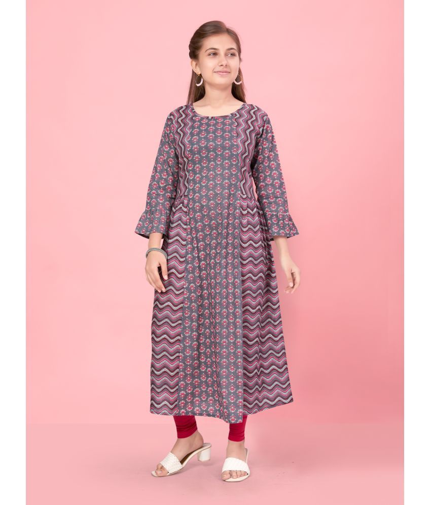     			Aarika Grey Cotton Girls Kurti ( Pack of 1 )