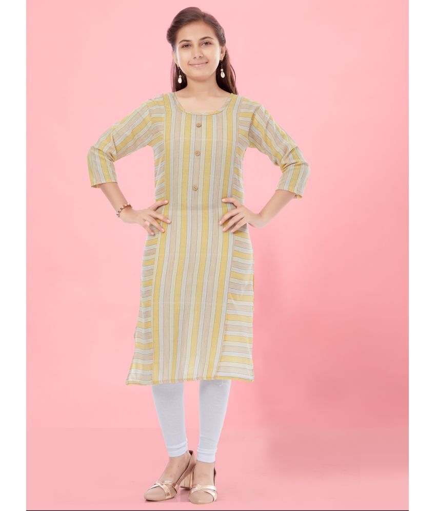     			Aarika Girls Cotton Kurti ( Pack of 1 , Yellow )