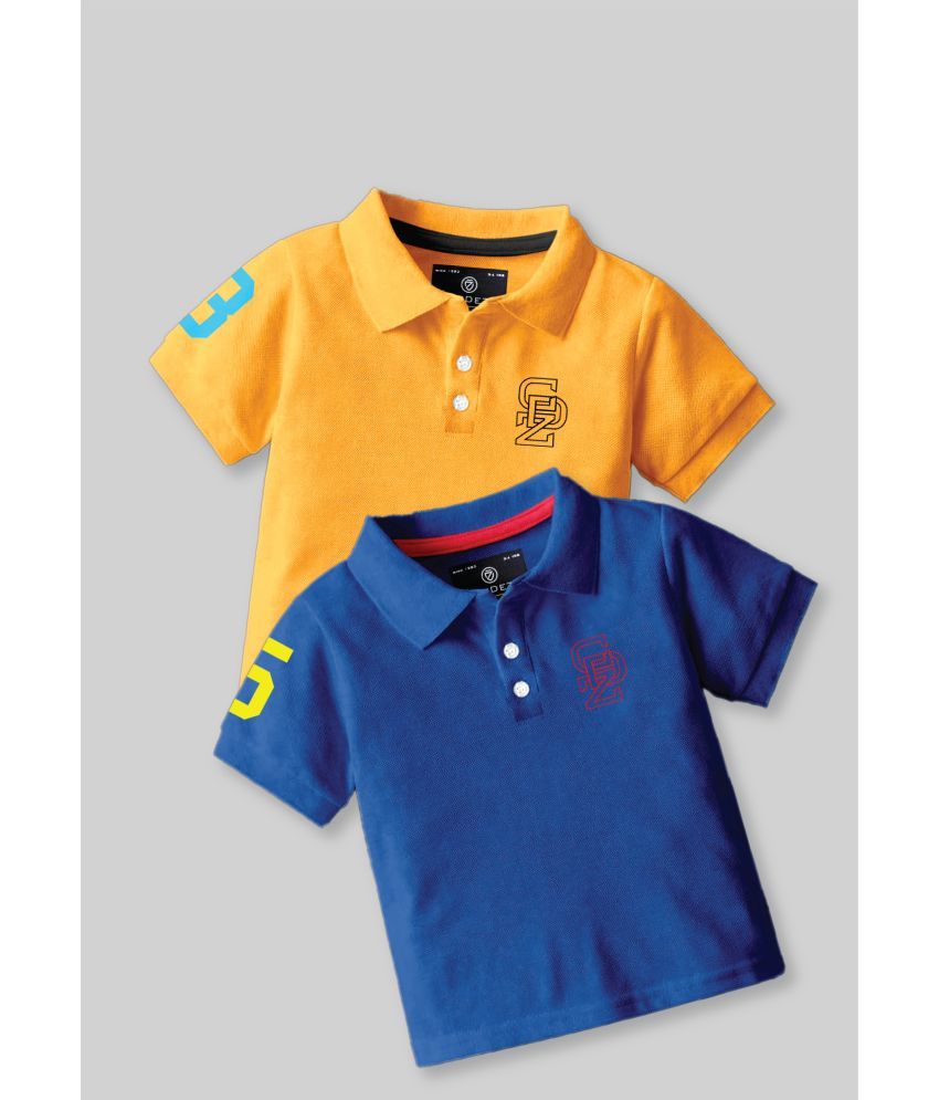     			CODEZ Pack of 2 Boys Cotton Blend Polo T-Shirt ( Multicolor )