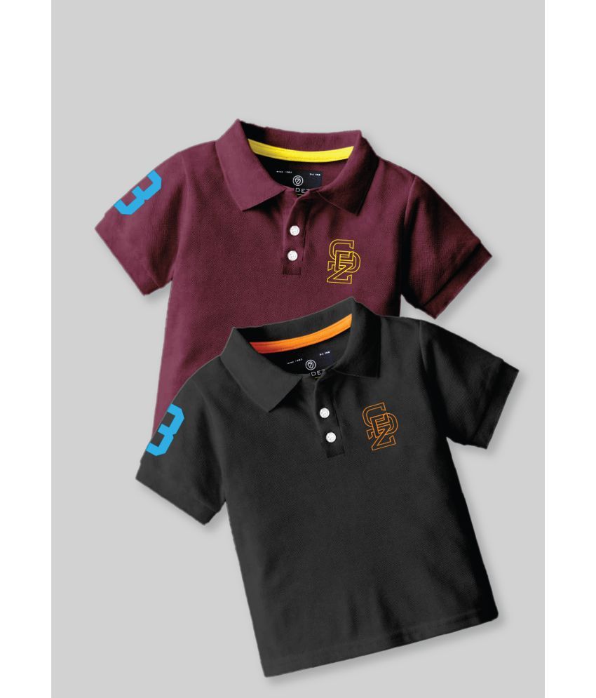     			CODEZ Pack of 2 Boys Cotton Blend Polo T-Shirt ( Multicolor )