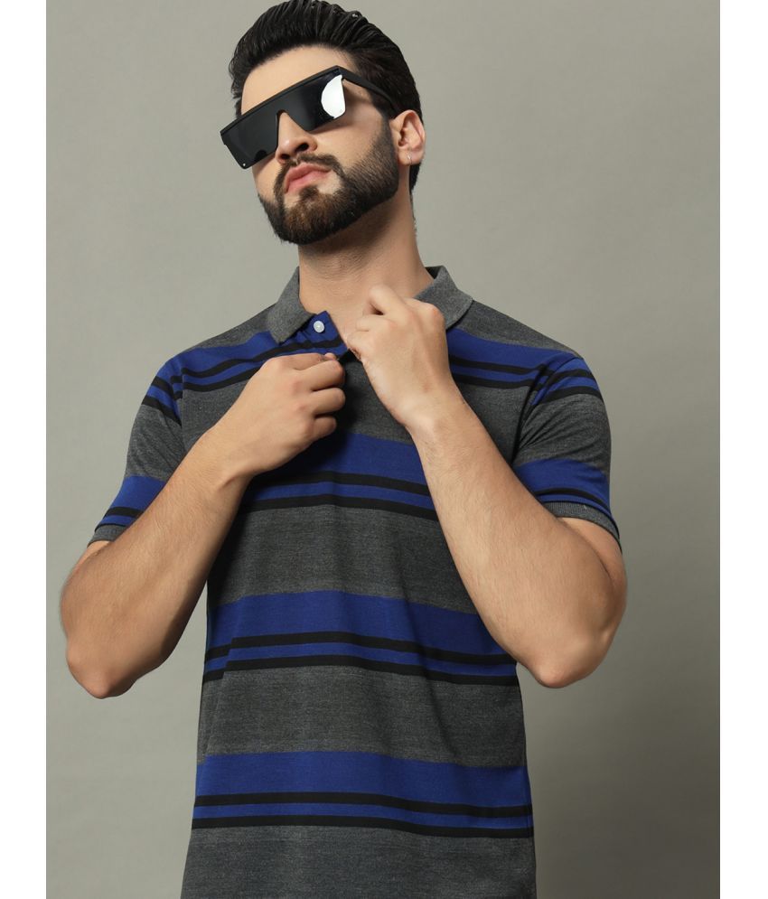     			GET GOLF Cotton Blend Regular Fit Striped Half Sleeves Men's Polo T Shirt - Multicolor ( Pack of 1 )