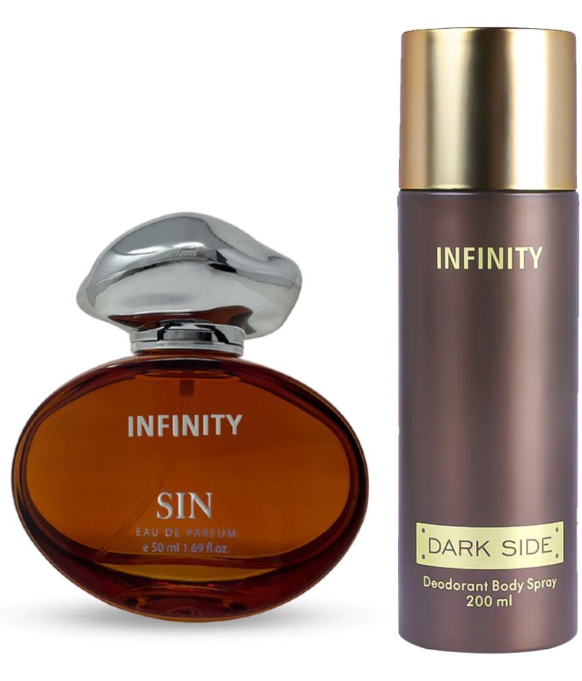     			Infinity Sin 50ML EDP Long Lasting Perfume & Dark Side 200ML Deodorant Body Spray Gift Set Pack of 2