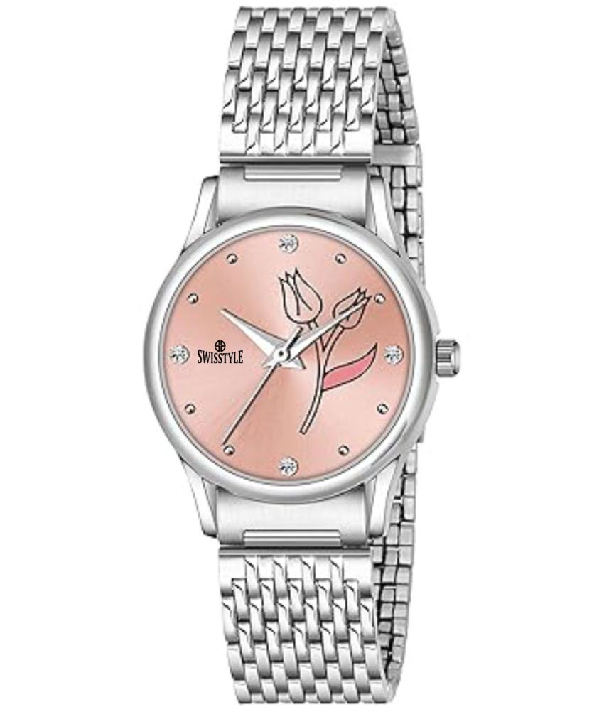     			Swisstyle Silver Stainless Steel Analog Womens Watch