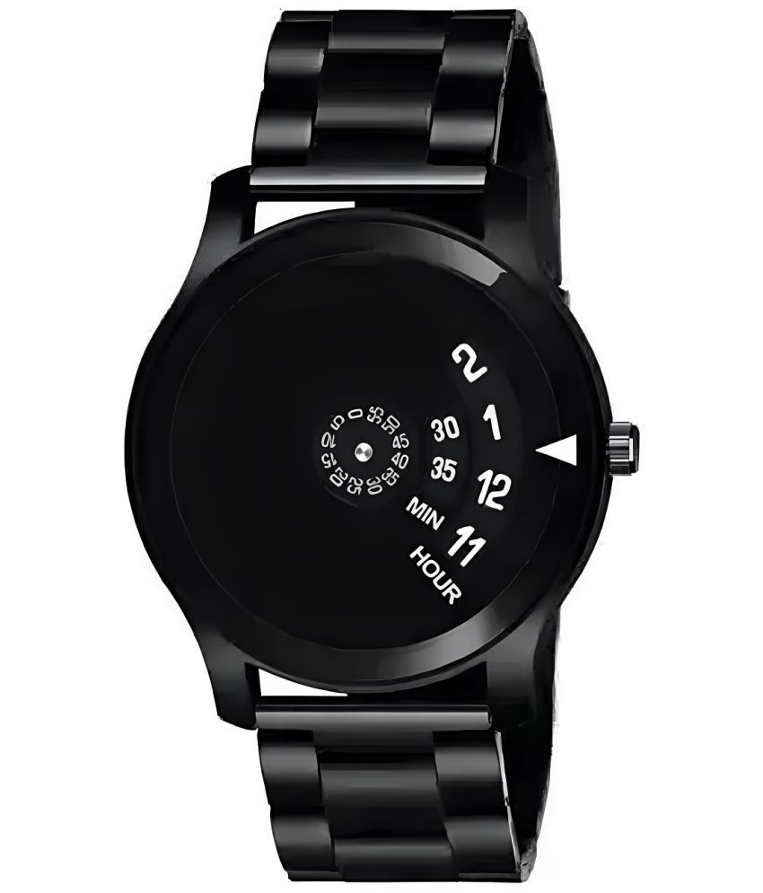     			Viser Black Rubber Analog Men's Watch