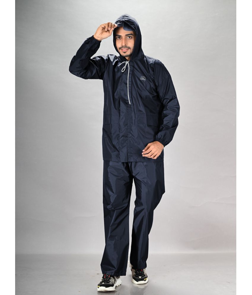     			lux venus Navy Blue PVC Men's Rain Suit ( Pack of 1 )