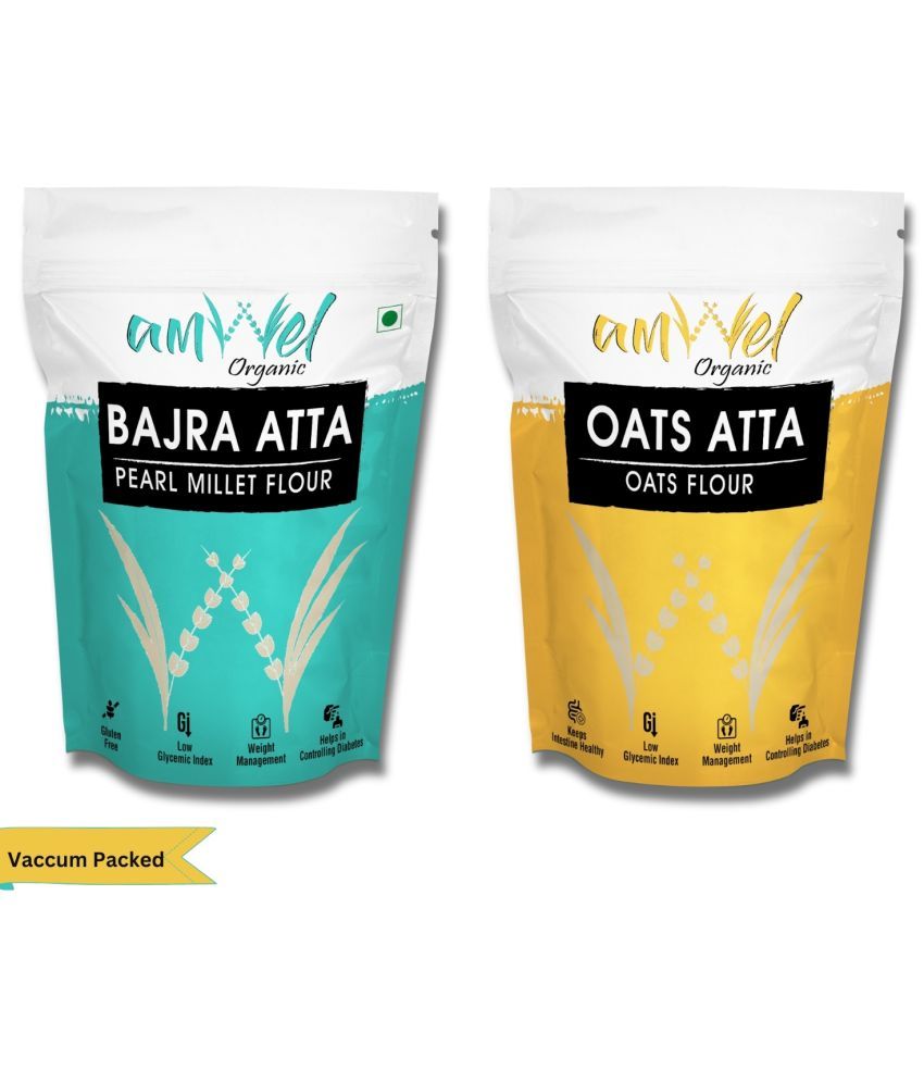     			Amwel Bajra Atta 450g + Oats Atta 450g 900 gm Pack of 2