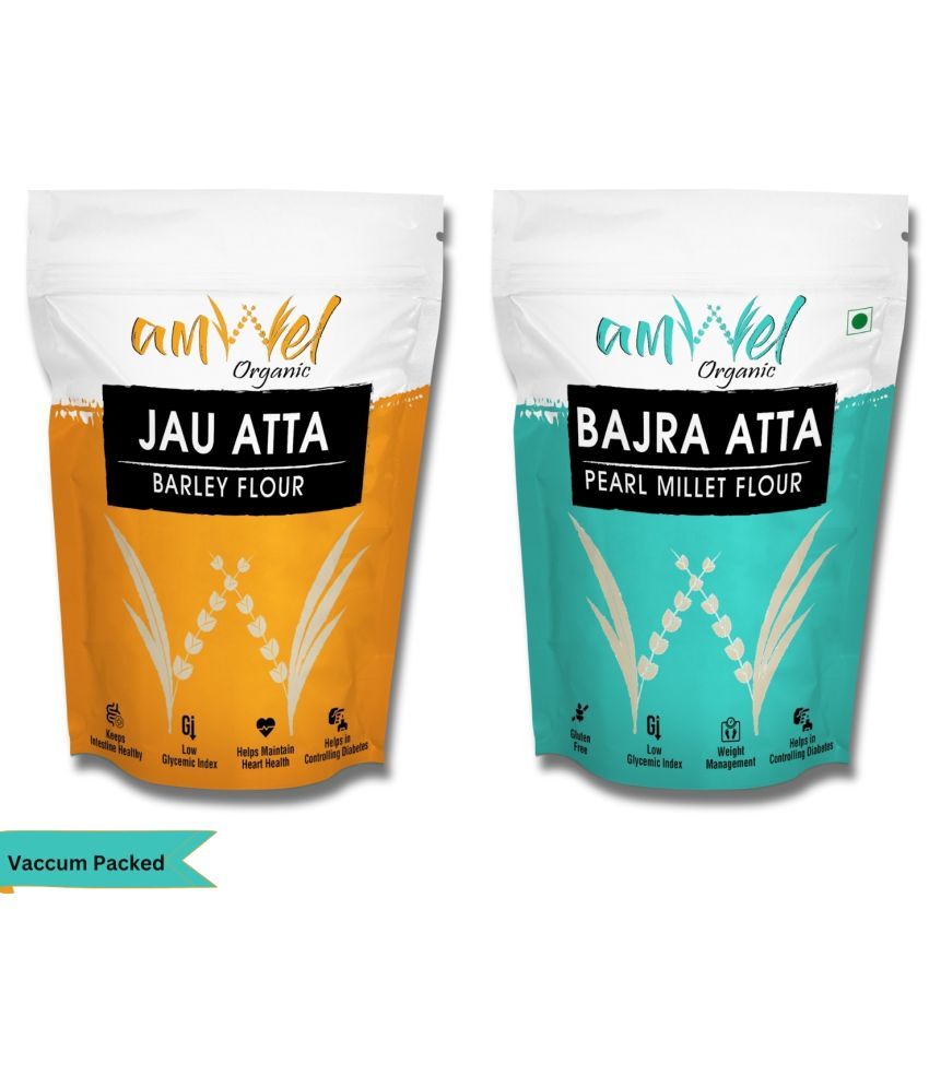     			Amwel Jau Atta 450g + Bajra Atta 450g 900 gm Pack of 2