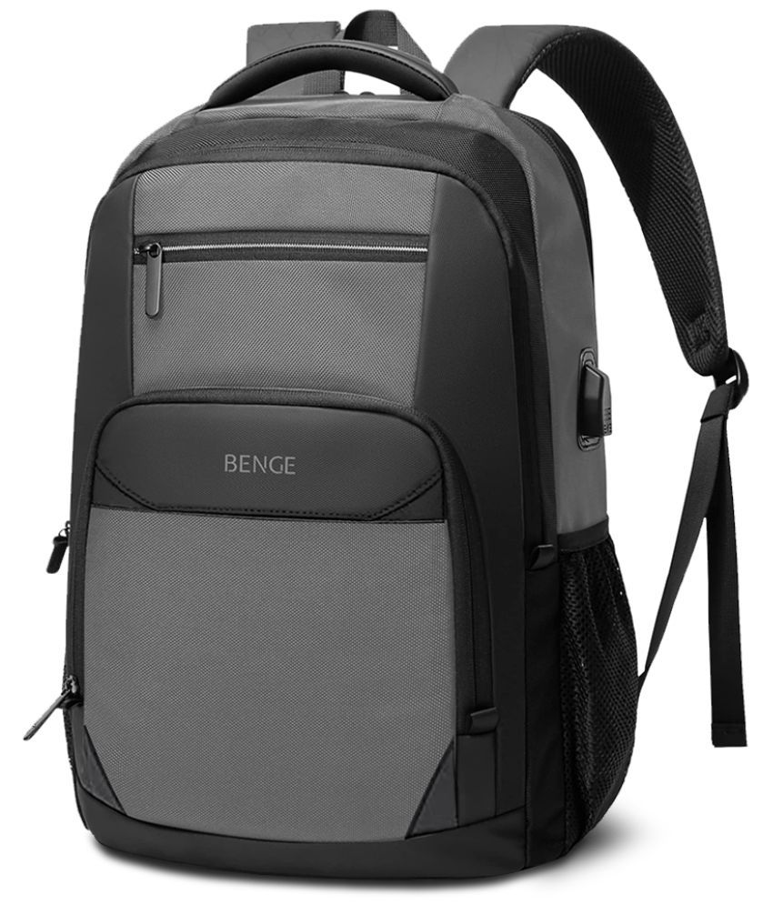     			BENGE Grey Polyester Backpack ( 30 Ltrs )