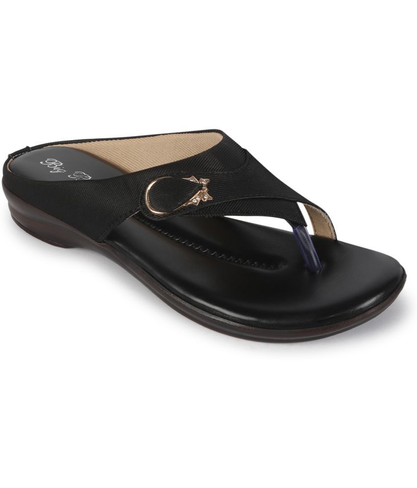     			BIG BIRD Black Women's Slip On Heels