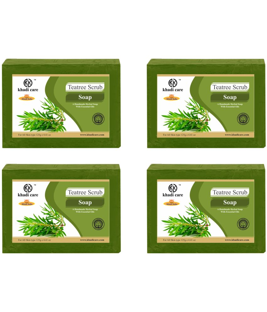     			Khadi Care Herbal Teatree Soap (125g Each) Pack of 4