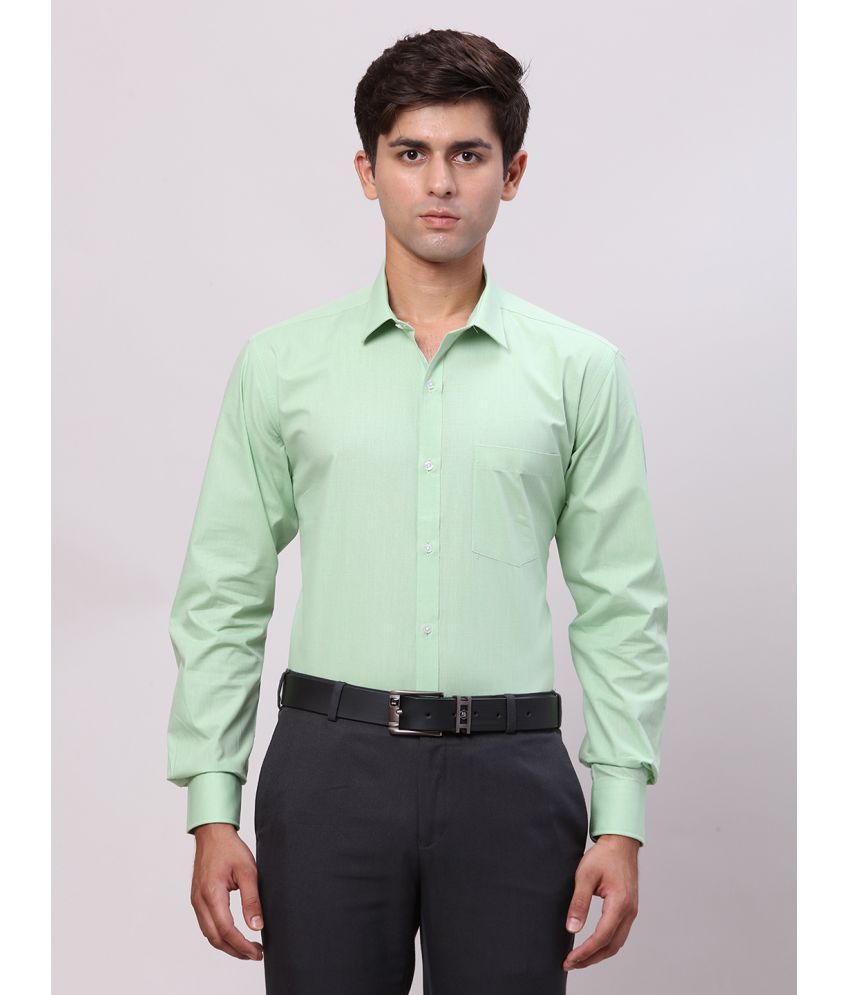     			Park Avenue Cotton Blend Slim Fit Full Sleeves Men's Formal Shirt - Green ( Pack of 1 )