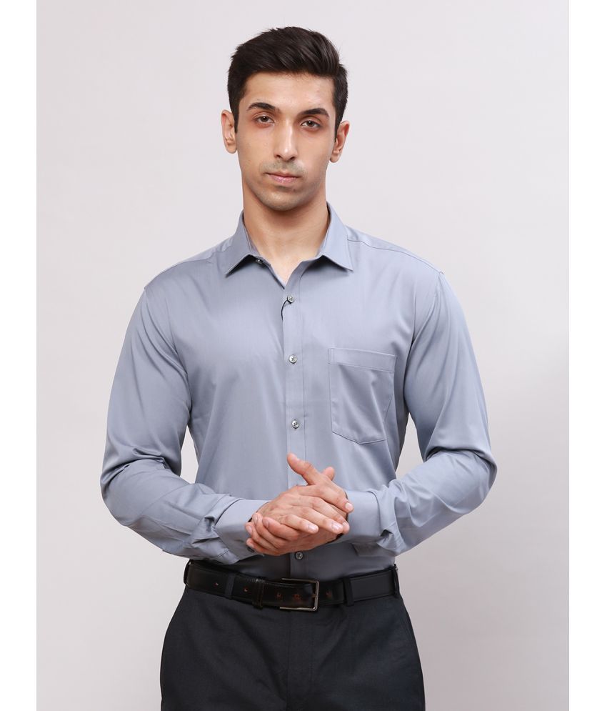     			Park Avenue Cotton Blend Slim Fit Full Sleeves Men's Formal Shirt - Grey ( Pack of 1 )