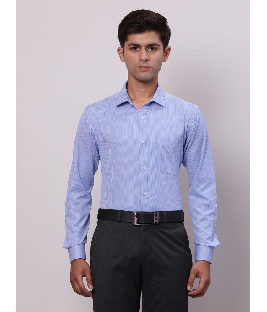     			Park Avenue Cotton Blend Slim Fit Full Sleeves Men's Formal Shirt - Blue ( Pack of 1 )