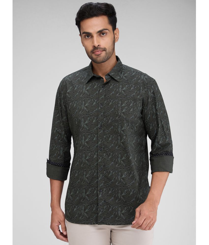     			Parx 100% Cotton Slim Fit Printed Full Sleeves Men's Casual Shirt - Green ( Pack of 1 )