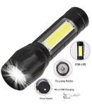 Usb Rechargeable Mini Pocket Torch Light | Bright LED Flashlight for Camping - 5W Rechargeable Flashlight Torch ( Pack of 1 )