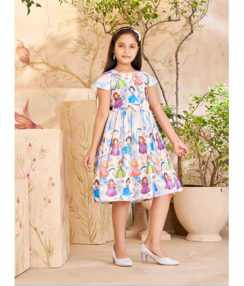     			Aarika Polyester Frock For Girls ( Pack of 1 , Blue )