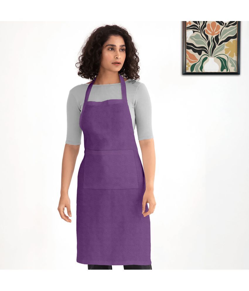     			Oasis Hometex Cotton Solid Kitchen Apron with 1 Center Pocket ( Pack of 1 )