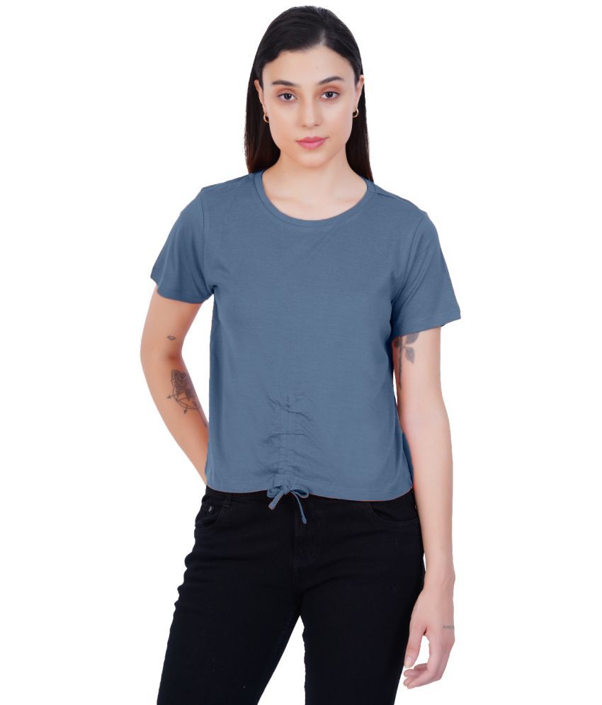     			Rad Prix Blue Cotton Blend Women's Regular Top ( Pack of 1 )