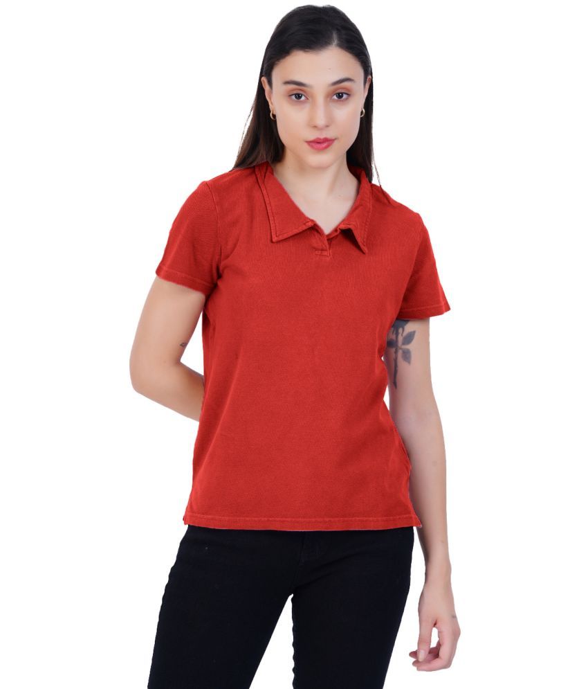     			Rad Prix Orange Cotton Regular Fit Women's T-Shirt ( Pack of 1 )