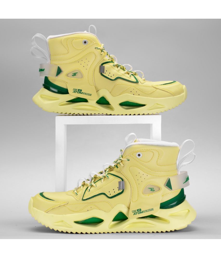     			atom Chroma Kick Yellow Men's Sneakers