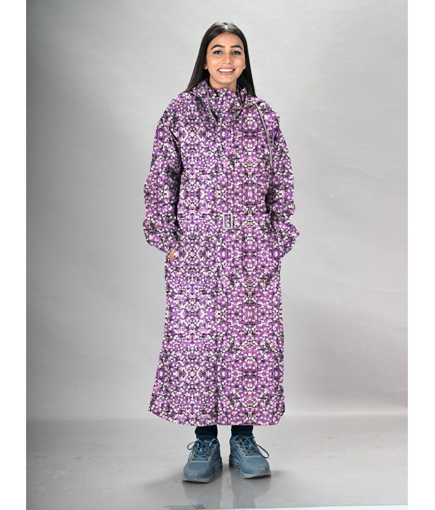     			lux venus PVC Long Raincoat - Purple