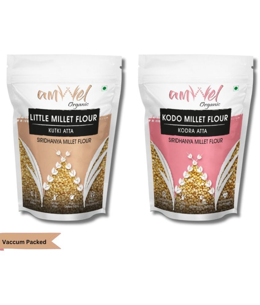     			Amwel Little Millet Flour 450g + Kodo Millet Flour 450g 900 gm Pack of 2