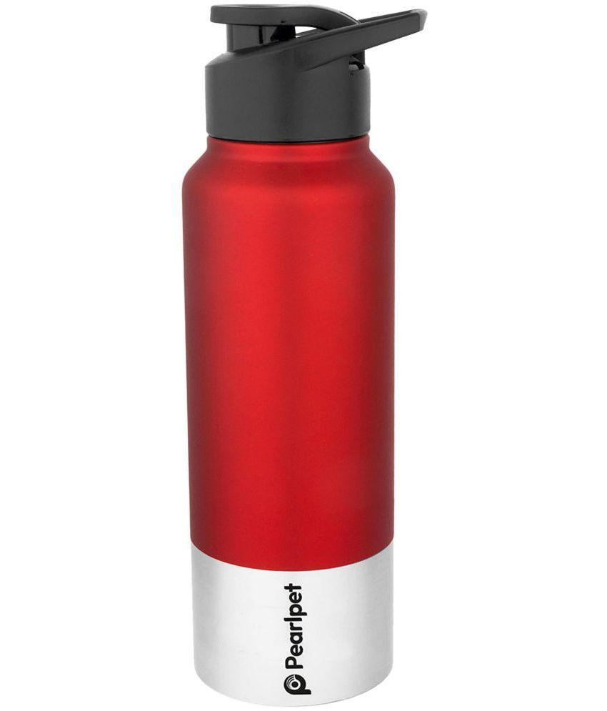     			PearlPet Sportskool Round-Red Maroon-750 ml Red Steel Fridge Water Bottle 750 mL ( Set of 1 )