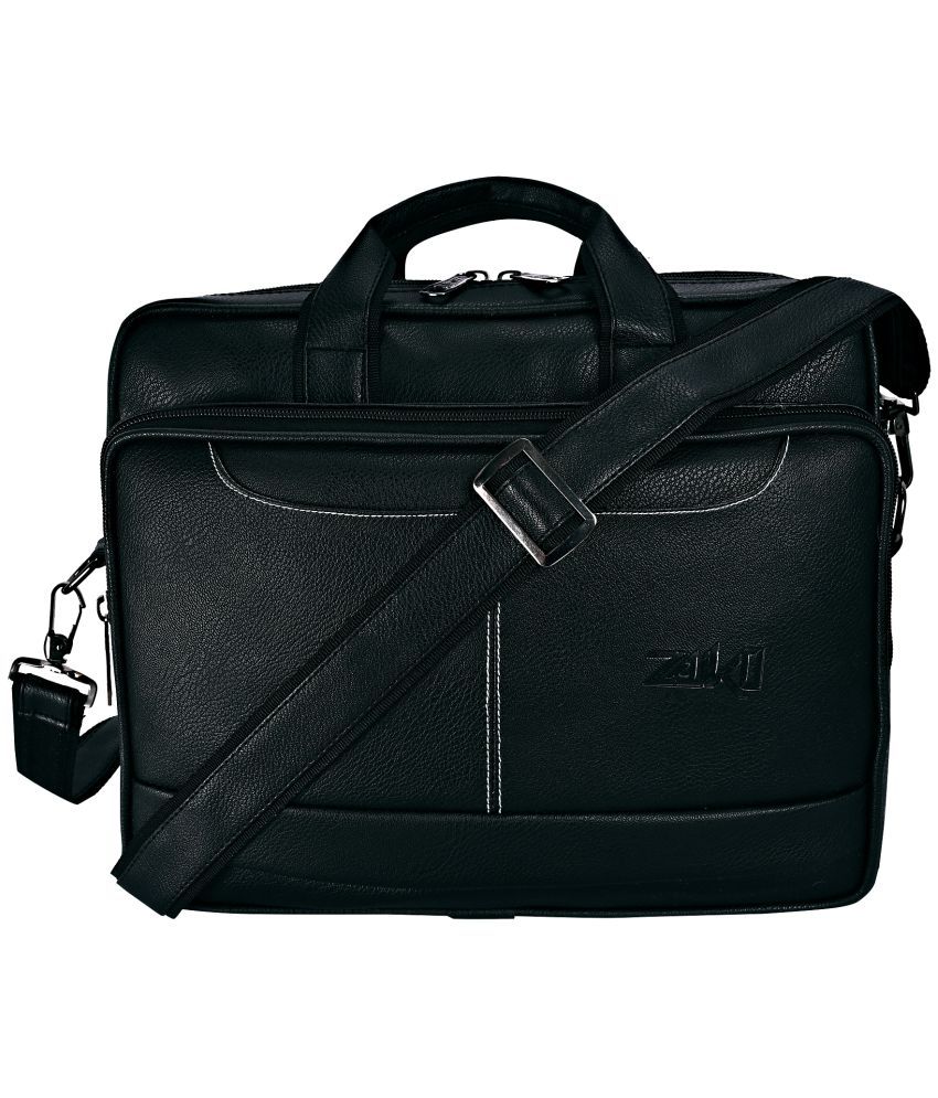     			ZAIKO BAGS Black Solid Messenger Bag