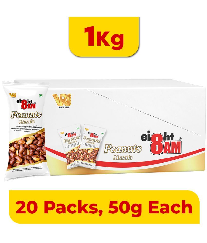     			8AM Peanuts (Moongphali) 50 g Pack of 20